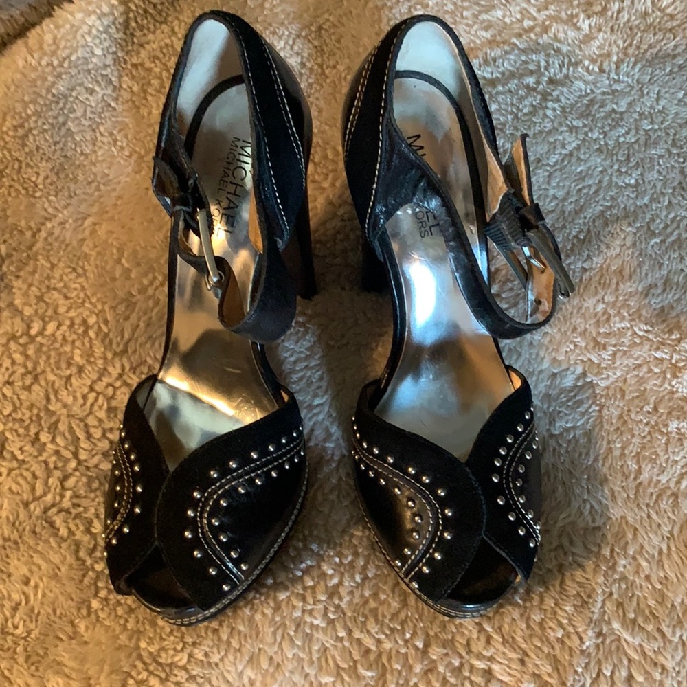 Michael Kors leather and suede platforms sz 7.5